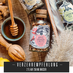 Ankerkraut Ceai de fructe cu aromă de mere, iaurt și lămâie verde, ceai de fructe vrac, 140 g în borcan de plută