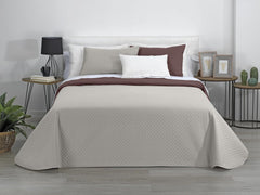 Estoralis | AVA | Oboustranná butiková přikrývka | Pro všechna roční období | Barva - béžová/hnědá | Pro postel 120/135 cm. postel. (230 X 270 Cm. Ancho X Alto) | Prošívaná přikrývka Přikrývky a přikrývky Naty Shop