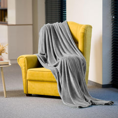 Teesa pătură fleece 200X220 Cm gri TSA8902-1 Paturi si Cuverturi Teesa