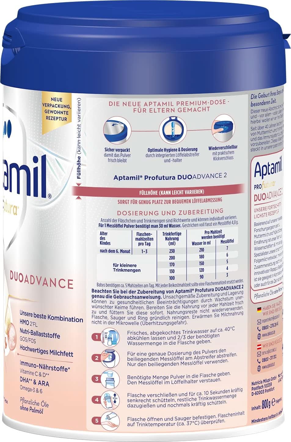 Aptamil Profutura, Lapte praf pentru bebelusi, fara ulei de palmier - 800 grame Mama si Copilul Naty Shop