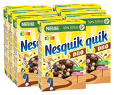 NESTLE Nesquik Duo, Cereale cu ciocolată neagră și albă cu făină integrală, pachet de 7 x 325 grame Cereale Naty Shop
