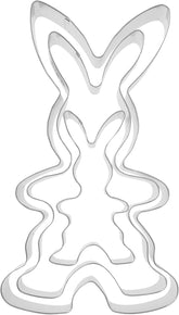 Forme de biscuiți Dr. Oetker Bunny Family – Golden Easter, set 3 piese, tablă de oțel cositorită/tăviță, rezistente la cuptor, concepute în Germania