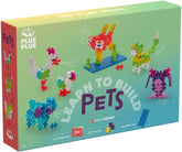 Plus-Plus 3962 Geniales Konstruktionsspielzeug, Learn to Build Haustiere, Kreativ-Bausteine für Kinder, 275 Teile