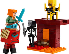 LEGO Minecraft Lava Duel of the Deep, Hračka pro fanoušky videoher, Pevnost s minifigurkami včetně Alex, Skeleton Wither, Lohe a Strider, Dárek pro dívky a chlapce 6 let staré 21266 Stavebnice Beuche den LEGO-Store