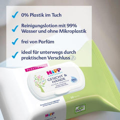 HiPP Baby měkké vlhčené ubrousky na obličej a ruce, balení 12 (12 x 20 kusů)