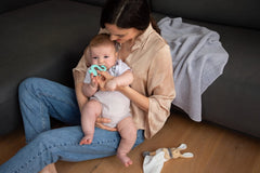 Inel de dentiție Chicco Soft&Clean șopârlă, albastru, 2M+