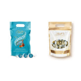 Bile de ciocolată LINDOR cu caramel sărat | aprox. 80 de bile de ciocolată cu lapte cu umplutură de caramel sărat | Pachet vrac & Bile de ciocolată Marc de Champagne | 700 g
