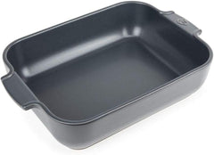 Peugeot Appolia Rechteckige Auflaufform Mit Griffen, Keramik, Schiefer / Grau, 7,2X31X21,7 Cm, Fassungsvermögen: Ca. 2 L, 60060 Formy a plechy na pečení Naty Shop Schiefergrau