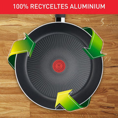 Tefal Recycled on, 100% recyklovaná hliníková pánev, nepřilnavý povrch, indukční hrnce a pánve Naty Shop