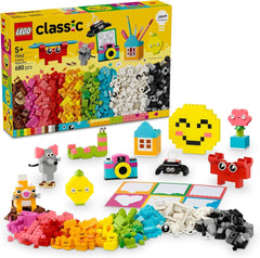 LEGO Classic Creative Fun Box, Barevné kostky na stavění pro nápadité hraní rolí, Stavebnice pro začátečníky, Hračky pro dívky a chlapce od 5 let, Přestavitelné modely 11042 Stavebnic Besuche den LEGO-Store Výchozí název