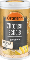 Ostmann Gewürze – Zitronenschale, gemahlene Schale für ein frisches Zitronen-Aroma, zum Backen nebo Verfeinern von Soßen, Dressings & Dezerty, vegan, 35 g (Verpackungsdesign kann abweichen)