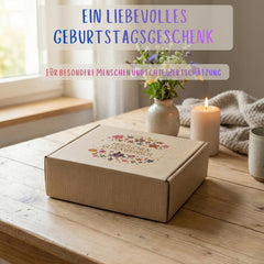Genuss Set Mit Tee, Rosinen Mit Aroma Schokolade & Gewürzsalz - Geburtstagsgeschenk Für Frauen & Männer, Hochwertiges Geschenkset Mit Karte, Muttertag Geschenkbox Als Besondere Geschenkidee