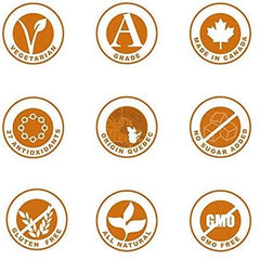 Maplefarm – čistý kanadský organický tmavý javorový sirup, stupeň A, tmavý, výrazná chuť – 250 ml sladidla Naty Shop