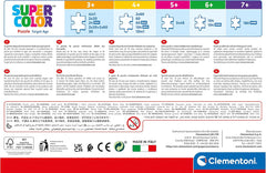 Clementoni - 21513 - Supercolor Puzzle 4 in 1 - Paw Patrol - Puzzle 12,16,20,24 piese de la 3 ani, Puzzle colorat pentru copii cu luminozitate specială și intensitate a culorilor, Joc de îndemânare pentru copii Puzzle Naty Shop