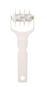 HENDI Stipproller, Stippwalzse, Teigigel, Teig Gitterschneider, für saftige Kuchen- und Gebäckböden sowie Pizzateig, 77x210mm, Polypropylen