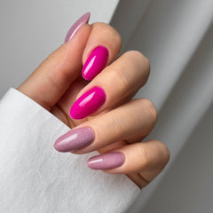 UV lak na nehty Semilac Hybrid 319 Shimmer Dust Pink 7ml