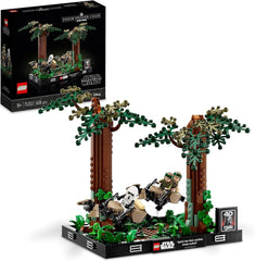 LEGO 75353 Star Wars Pursuit on Endor - Sada diorámat, Návrat Jediho s Lukem Skywalkerem, Princezna Leia & Scout Trooper a Speeder Bikes, Stavebnice 40. výročí Pouze v LEGO-Store
