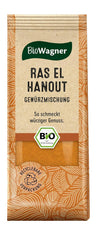 BioWagner - Bio Ras el Hanout, Gewürzmischung für Orientalische und Arabische Gerichte, ideální pro kuskus, Tajine nebo Hummus, přírodní Bio-Zutaten, recyklovatelné balení, 50 g