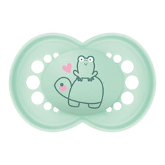 MAM | Suzetă originală bej 18+ luni (pachet de 3) selecție aleatorie de culori - Tetină simetrică din silicon ultra-moale - Suzetă pentru bebeluși cu formă anatomică pentru o dezvoltare optimă a gurii