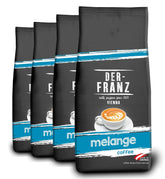 Cafea Der-Franz Melange, Intensitate 3/5, 100% Arabica, boabe întregi de cafea, 4 x 1000 g