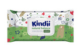 Șervețele umede Kindii Natural Balance pentru bebeluși – (1 x 60 buc.) Șervețele umede pentru bebeluși și copii – Protectoare, Aloe Vera, Parfum delicat – 60 buc.