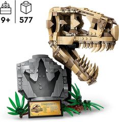 LEGO Jurassic World Dinosaur Fossils: T. Rex Head, jucărie dinozaur de construit, decor dinozaur pentru camera copiilor, craniu T-Rex schelet cu amprentă, cadou pentru băieți și fete 76964 Seturi de constructie Besuche den LEGO-Store
