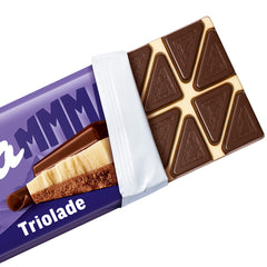 Milka Mmax Triolade – Čokoláda z alpského mléka s bílou a hořkou čokoládou – 280g