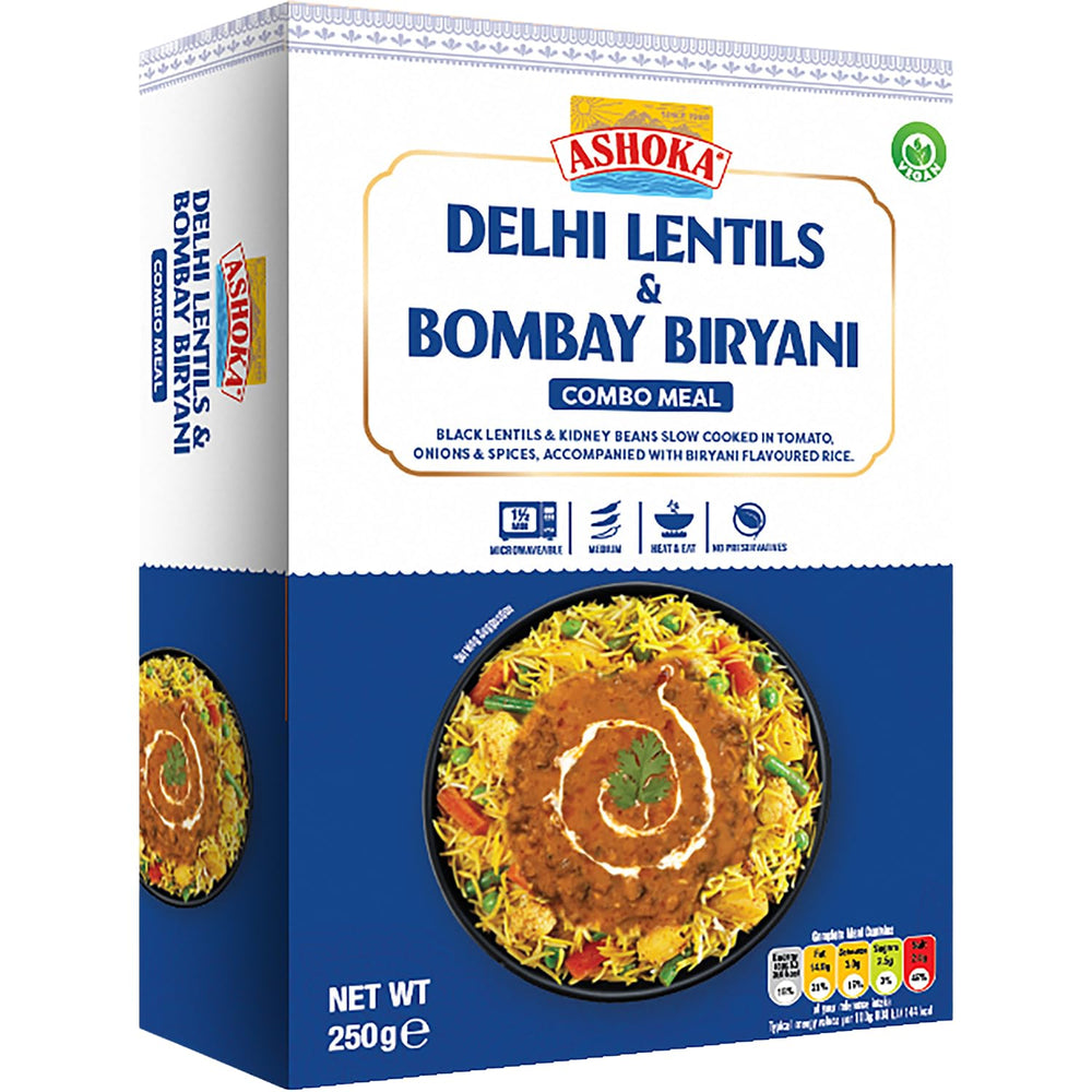 ASHOKA - Instantní Dillí čočka a Bombay Biryani - (1 x 250 g)