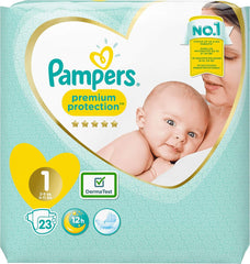 Pleny Pampers Premium Protection New Baby, velikost 1 (novorozenecké), 22 kusů