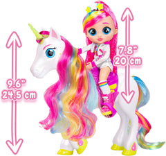 BFF od Tränenbabys Dreamy & Rym Deluxe-Set, enthät die Exklusive bewegliche Puppe Dreamy und Sein Einhorn Rym - Optimales Geschenk für Jungen und Mädchen ab 5 Jahren