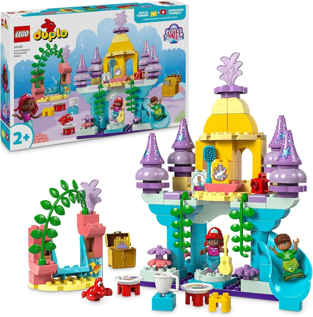 LEGO DUPLO | Disney Ariel's Magical Underwater Palace, vzdělávací hračka pro mořskou pannu Ariel, podvodní hrad pro děti starší 2 let 10435 Stavebnice Besuche den LEGO-Store Výchozí název