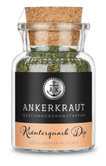 Ankerkraut Kräuterquark Dip, Gewürzmischung für Quark, Ohne Geschmackverstärker, Premium Qualität, Alternative Joghurt und Soja-Quark, Aufstrich selber machen, 55 g v korkovém skle