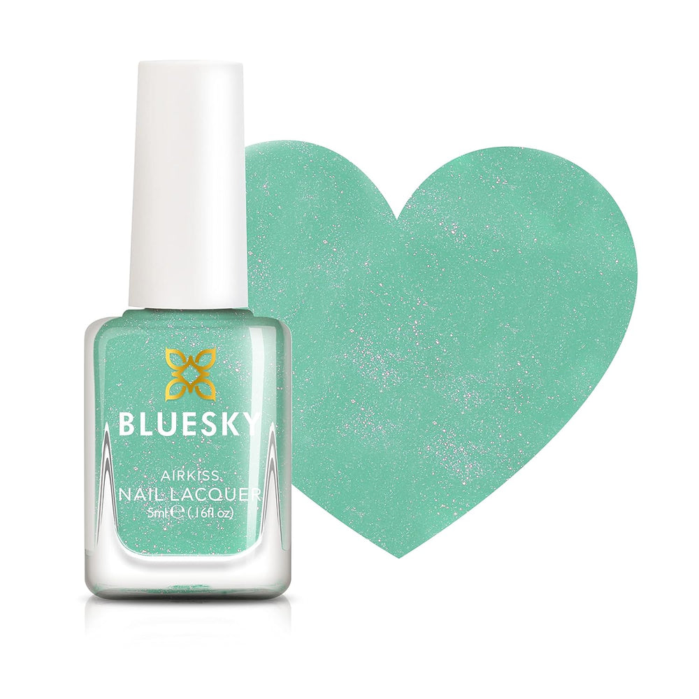 Lak na nehty Bluesky Kids - Turquoise Splash, Turquoise green. Snadno odlupovací netoxický neklouzavý lak na nehty na vodní bázi pro děti 5 ml