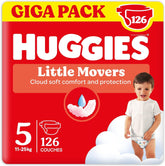 Huggies Dětské plenky Little Movers, Disney Design, velikost 5, počet 126 (3 x 42), měsíční krabička
