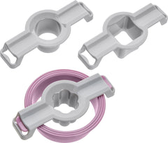 Formă de biscuiți Zenker 44835 Linzer, plastic, set 4 piese, roz/gri