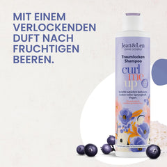 Jean & Len Dream Curls Shampoo Rice Water & Açai Berry, pro kudrnaté a vlnité vlasy, 300 ml Jean & Len