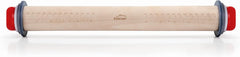67142 Teigroller Buchenholz 34 cm s Weinringem, Holz, Hnědý, 42 x 6 x 6 cm