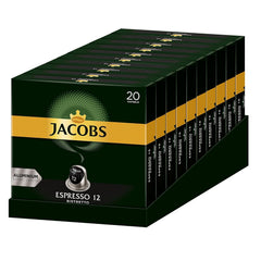 Kaffeekapseln Espresso Ristretto, Intensität 12 von 12, 10 x 20 Getränke & Kaffeekapseln Lungo Decaffeinato- Intensität 6- 200 Nespresso kompatible Kapseln, 10er Pack, 10 x 20 Getränke