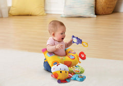 Pernă girafă pentru bebeluși Vtech - Pernă drăguță pentru îmbrățișare, joacă în poziția culcat și zornăit - Pentru copii cu vârsta cuprinsă între 0-24 luni Jucarii Bebe Naty Shop