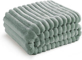 BEDSURE Sage Green Fleece Throw Blanket pentru canapea - pături confortabile super moi pentru femei, pătură mică drăguță pentru fete, 127 X 152 Cm Paturi si Cuverturi Besuche den BEDSURE-Store Salutări Aruncare (50" X 60")