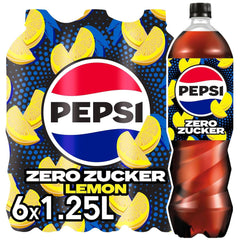 Pepsi Zero Sugar Lemon, nealkoholický nápoj Pepsi bez cukru s příchutí citronu, sada 6 x 1,25 litru Naty Shop Nová verze