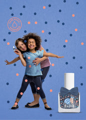 Snails 516202 Top Coat Confetti Blue Dětský lak na nehty, na vodní bázi, omyvatelný, bezpečný, veganský