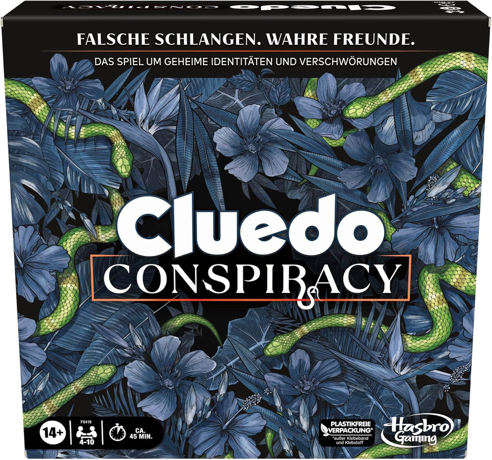 Desková hra Cluedo Conspiracy od Hasbro Gaming pro dospělé a dospívající, německá verze tajemné hry, pro 4–10 hráčů ve věku od 14 let