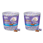 Naps Alpine Milk 1 x 1kg, Mini pătrățele de ciocolată care se topesc în gură din ciocolată fină cu lapte alpină, cutie (pachet de 2)