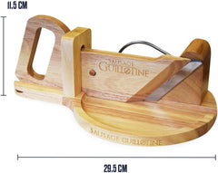 Tradiční řezačka klobás - Gilotina na klobásy - 30 X 19 X 12 cm - Drtiče a kráječe z masivu Naty Shop