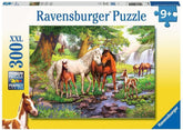 Ravensburger puzzle pentru copii - 12904 Cai sălbatici lângă râu - Puzzle cu cai pentru copii de 9 ani și peste, cu 300 de piese în format XXL Puzzle Naty Shop Titlu implicit