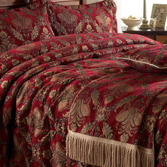 Riva Home Shiraz Throw Postele a přikrývky Paoletti Burgundy 130X170Cm