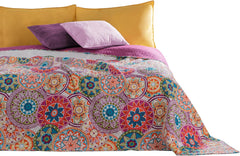 Decoking 12222 Cuvertură de pat 200X220 Cm Roz Violet Alb Colorat Antracit Cuvertură de pat Două fețe Colorat Roz Alb Violet Quilting Bibi Paturi si Cuverturi Besuche den DecoKing-Store Alb violet 200X220