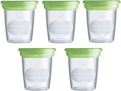 MAM Set cu 5 recipiente pentru lapte și alimente, fabricate din plastic, fără Bpa și Bps Accesorii Hrana si Alaptare Bebe Naty Shop