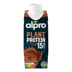 Alpro Proteindrink Schokoladengeschmack – Vegan und milchfrei – Ohne Süßstoffe – Von Natur aus lactosefrei – Reich an Ballaststoffen, Calcium und Vitaminen – 15 x 250 ml – Haltbar